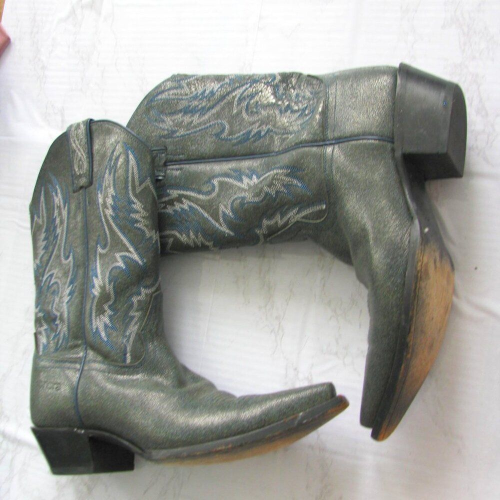 Double H Silver leather cowgirl boots 8.5